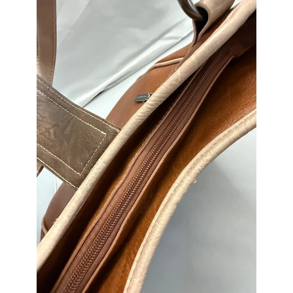 Montana West Western Tooled Shoulder Bag Tote Brown Tan Turquoise Concho Large